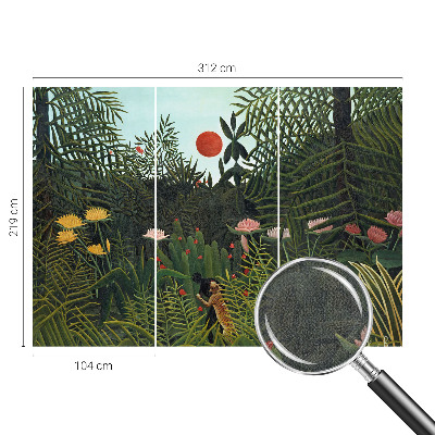 Fototapet 3D pentru dormitor cu peisaj exotic