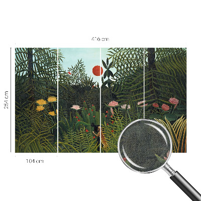 Fototapet 3D pentru dormitor cu peisaj exotic