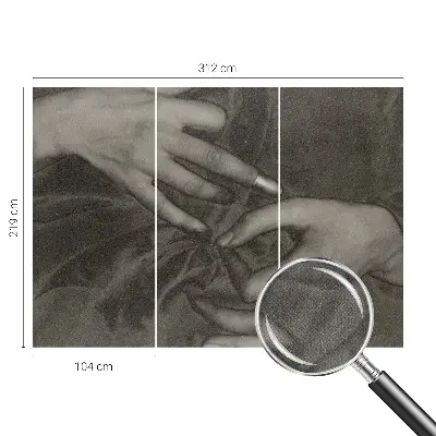 Fototapet 3d pentru living Hændernes materiale