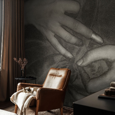 Fototapet 3D pentru living în material texturat Hændernes