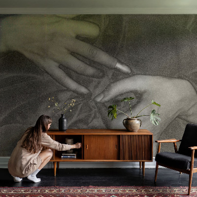Fototapet 3D pentru living în material texturat Hændernes
