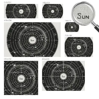Tapet autocolant perete Kosmisk diagram