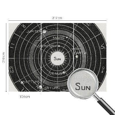 Tapet autocolant perete cu desen cosmic în formă de diagramă
