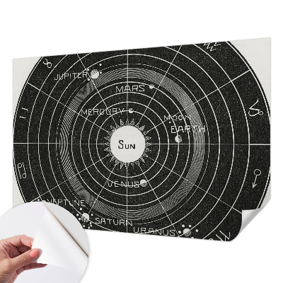 Tapet autocolant perete cu desen cosmic în formă de diagramă