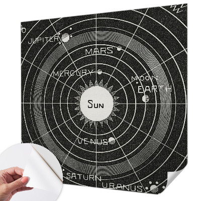 Tapet autocolant perete cu desen cosmic în formă de diagramă