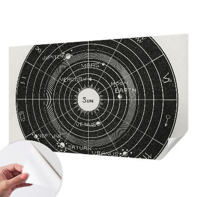 Tapet autocolant perete cu desen cosmic în formă de diagramă