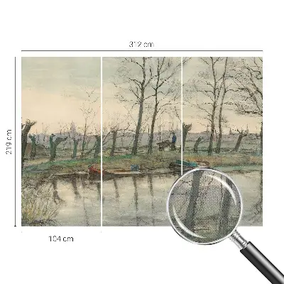 Fototapet 3d pentru living Vinterlandskab