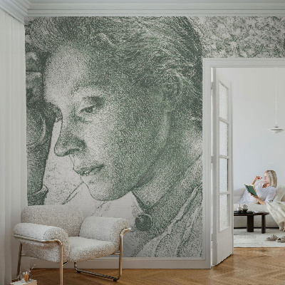 Fototapet 3d pentru dormitor cu motivul unei femei reflectate