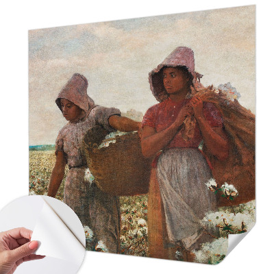 Fototapet autoadeziv pentru camera copiilor cu ilustrație „Arbejder i marken” potrivită pentru camera copiilor