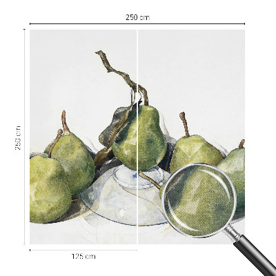 Fototapet 3d cu model de nuci de culoare acuarelă