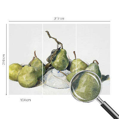 Fototapet 3d cu model de nuci de culoare acuarelă