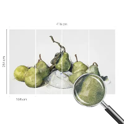 Fototapet 3d Akvarelpærer
