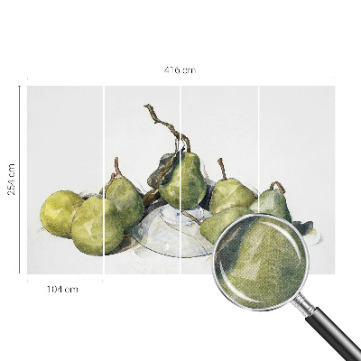 Fototapet 3d cu model de nuci de culoare acuarelă