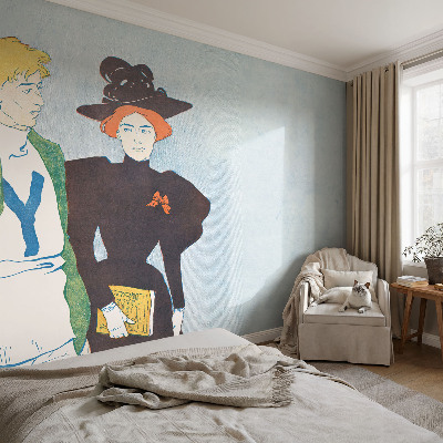 Fototapet 3d pentru living în stil retro