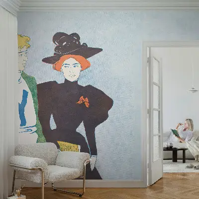 Fototapet 3d pentru living Retrostil
