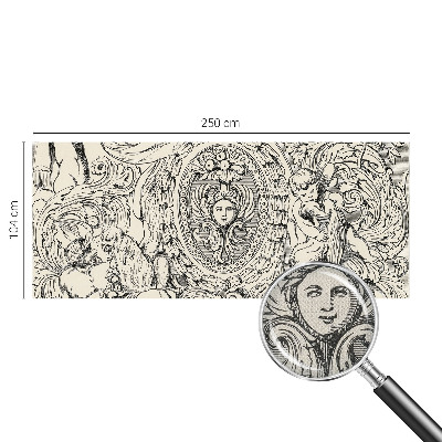 Fototapet autoadeziv pentru camera copiilor cu un bogat decupaj de ornamente