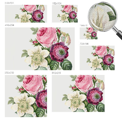 Fototapet autoadeziv pentru living cu motiv floral „Blomsterbuket”