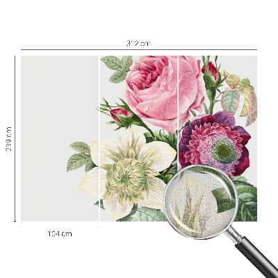Fototapet autoadeziv pentru living cu motiv floral „Blomsterbuket”