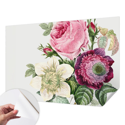 Fototapet autoadeziv pentru living cu motiv floral „Blomsterbuket”