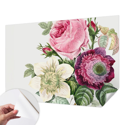 Fototapet autoadeziv pentru living cu motiv floral „Blomsterbuket”