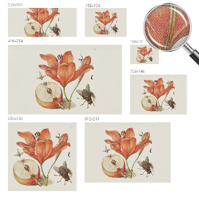 Fototapet autoadeziv pentru dormitor cu ilustrație botanică