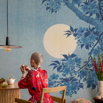Tapet foto autoadeziv cu model „Blomstermåne”