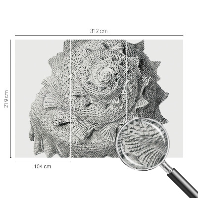 Fototapet 3D pentru living cu motiv „Naturens kunst”