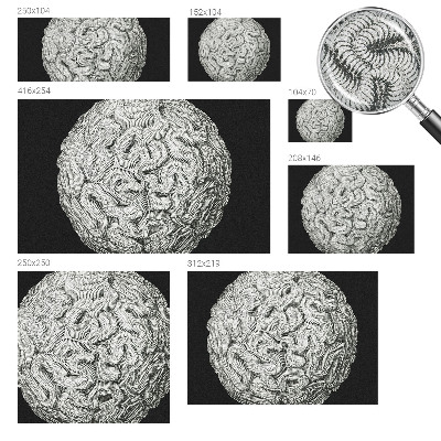 Fototapet 3d cu structură sferică
