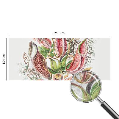 Fototapet 3D pentru dormitor cu detalii grafice cu plante