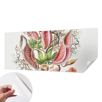 Fototapet 3D pentru dormitor cu detalii grafice cu plante