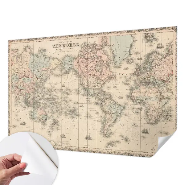 Fototapet 3d autoadeziv Historisk kort