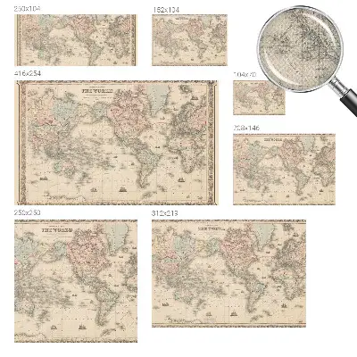 Fototapet 3d autoadeziv Historisk kort