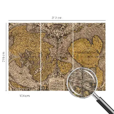 Fototapet 3d pentru living Historisk kartografi