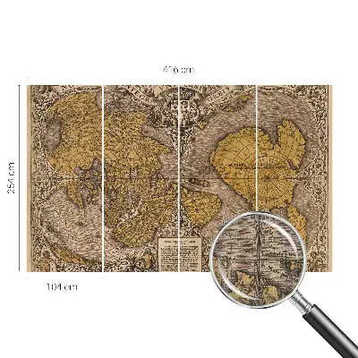 Fototapet 3d pentru living Historisk kartografi