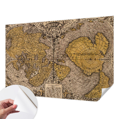 Fototapet 3D pentru living cu motiv istoric de cartografie
