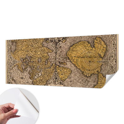 Fototapet 3D pentru living cu motiv istoric de cartografie