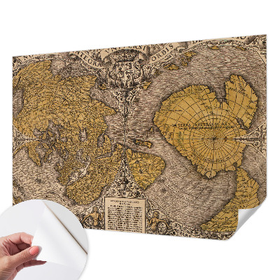 Fototapet 3D pentru living cu motiv istoric de cartografie