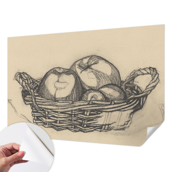 Fototapet 3D pentru dormitor cu motiv coș de fructe