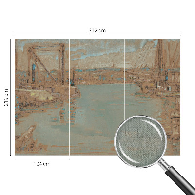 Fototapet 3d cu vedere asupra portului