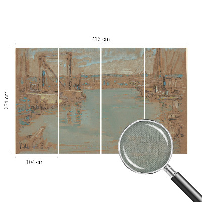 Fototapet 3d cu vedere asupra portului