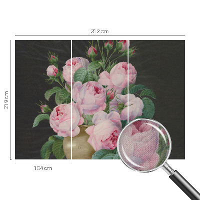 Fototapet autoadeziv pentru living cu design floral elegant