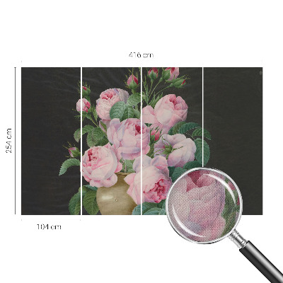 Fototapet autoadeziv pentru living cu design floral elegant