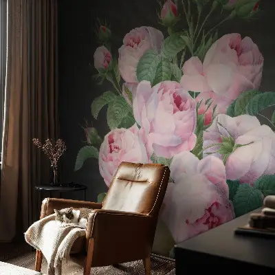 Fototapet autoadeziv pentru living Blomsteragtig elegance