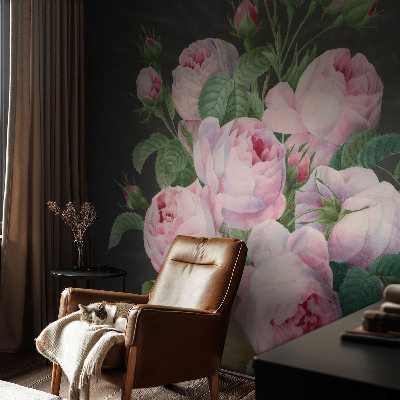 Fototapet autoadeziv pentru living cu design floral elegant