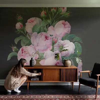 Fototapet autoadeziv pentru living Blomsteragtig elegance