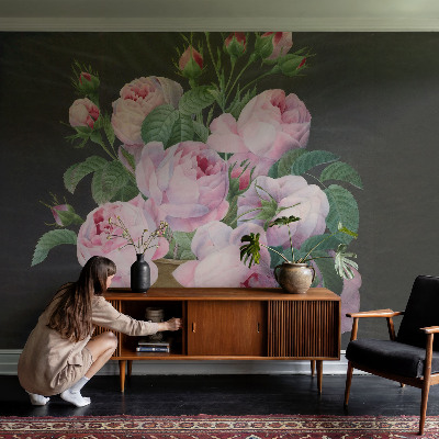 Fototapet autoadeziv pentru living cu design floral elegant