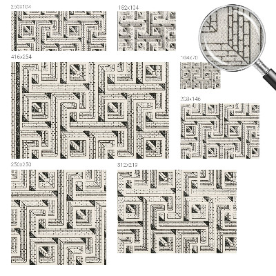 Fototapet 3D pentru dormitor cu model de labirint din cărămidă