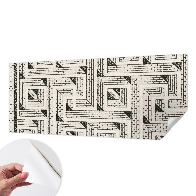 Fototapet 3D pentru dormitor cu model de labirint din cărămidă