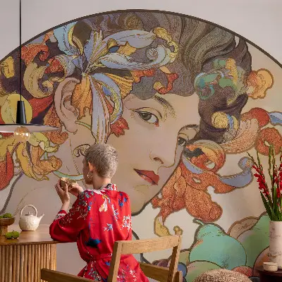 Fototapet autoadeziv Farverig art nouveau