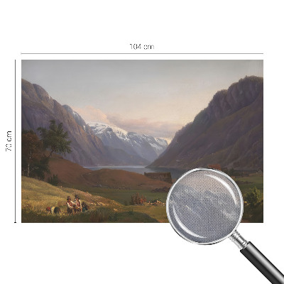 Fototapet 3D pentru dormitor cu motiv Bjergpanorama